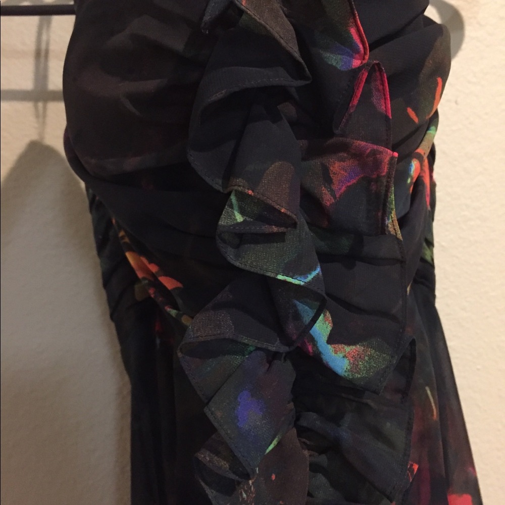 H&M Ruched Ruffle Dress in MultiColor - Picture 5 of 6